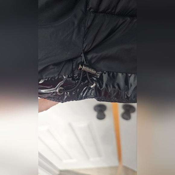 DKNY Women's Puffer Coat, specifically a style featuring a double hood and zippe - Picture 6 of 14